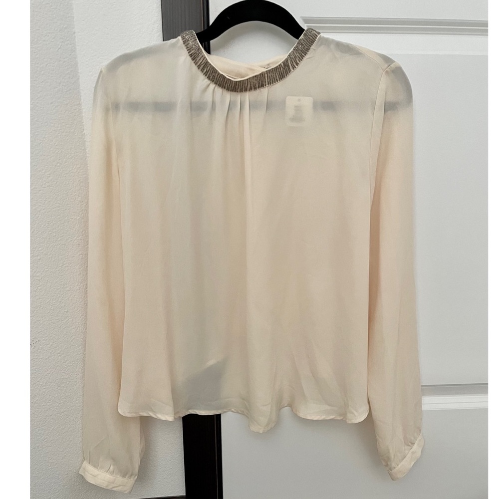 Beaded cream top (new with tags)